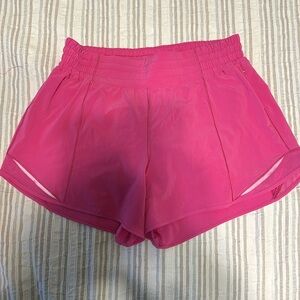 Lululemon Sonic Pink Hotty Hot Run Shorts